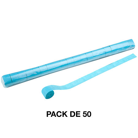 MAGIC FX Streamers papier Bleu clair 5 m x 0,85 cm (Pack de 50)
