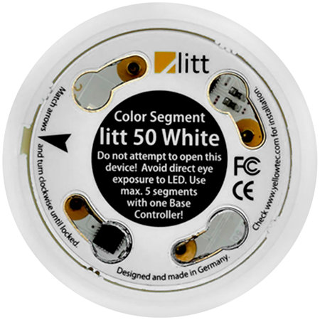 Yellowtec Litt color 50/22 mm blanc gamme Black YT9804