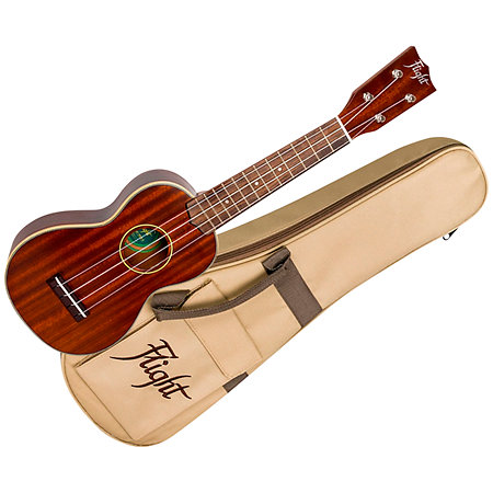 Flight MUS2 Heritage Solid Mahogany Soprano + Housse