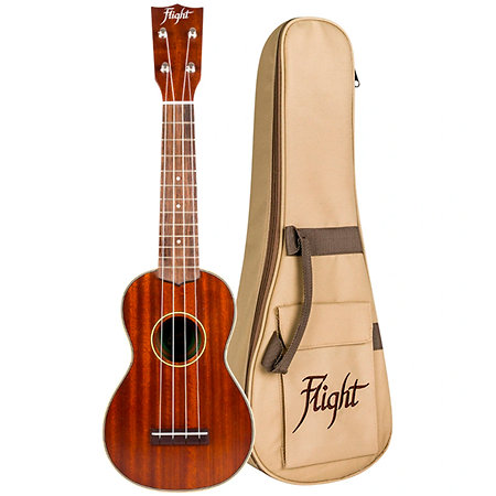 MUS2 Heritage Solid Mahogany Soprano + Housse Flight