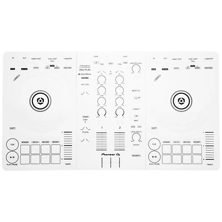 TOPDJSKIN PIONEER DDJ FLX4 White Adhesive