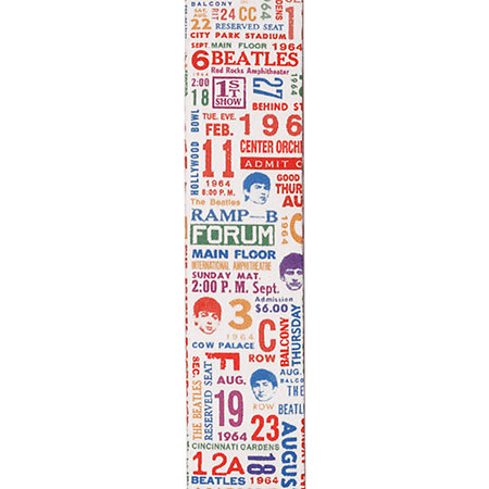 50BTL14 Beatles 1964 US Tour Ticket Stubs Multi Color D'Addario