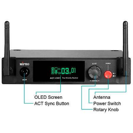 Pack ACT 2401 + ACT-24TC + MP-8 + MU 55L Mipro