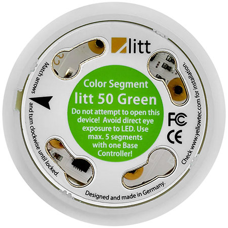 Yellowtec Litt color 50/22 mm vert gamme alu YT9202