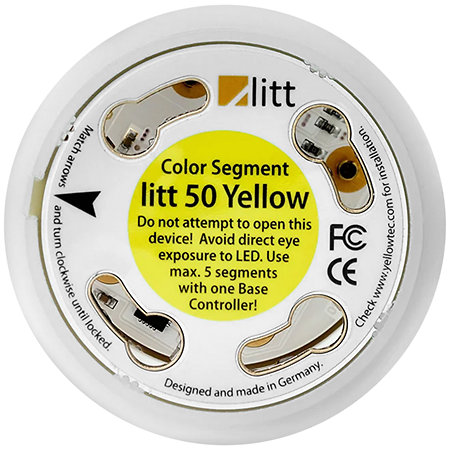 Yellowtec Litt color 50/22 mm jaune gamme alu YT9203