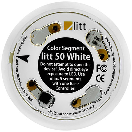 Yellowtec Litt color 50/22 mm blanc gamme alu YT9204
