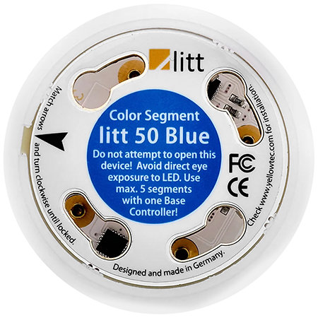 Yellowtec Litt color 50/22 mm bleu gamme alu YT9205