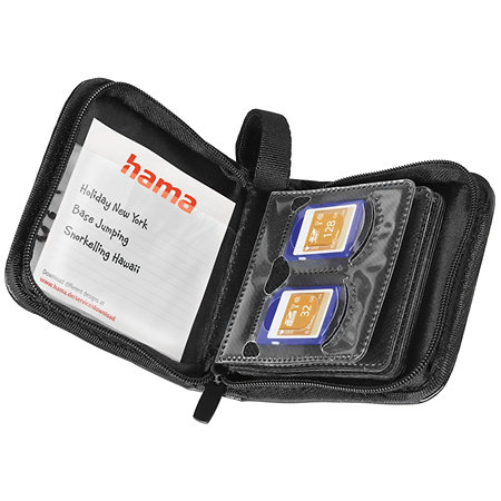 Pochette pour 12 Cartes SD Noir Hama