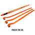 Stadium Streamers Orange 20 m x 2,5 cm (Pack de 25) MAGIC FX