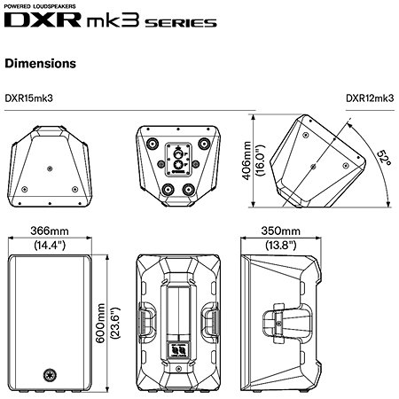 Yamaha Pack DXR12 MK3 (la paire) + Pieds + Housses