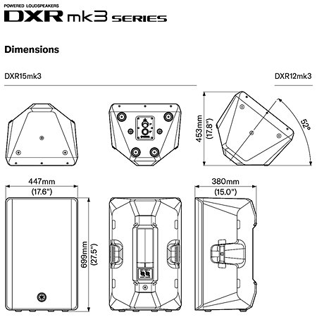 Pack DXR15 MK3 (la paire) + Pieds + Housses Yamaha