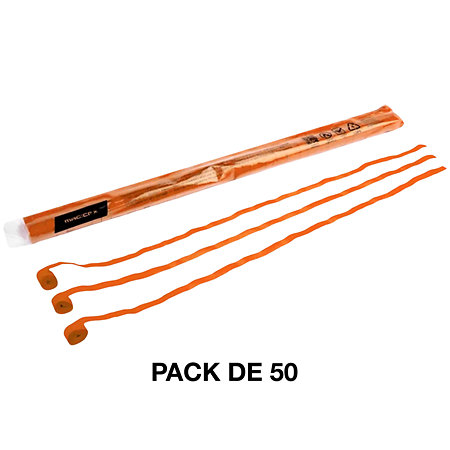 MAGIC FX Streamers papier Orange 5 m x 0,85 cm (Pack de 50)