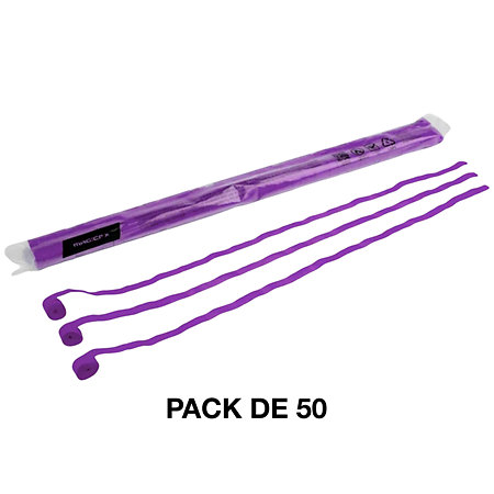 MAGIC FX Streamers papier Violet 5 m x 0,85 cm (Pack de 50)