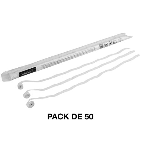 MAGIC FX Streamers papier Blanc 5 m x 0,85 cm (Pack de 50)
