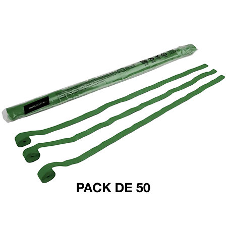 MAGIC FX Streamers papier Vert foncé 10 m x 1,5 cm (Pack de 50)