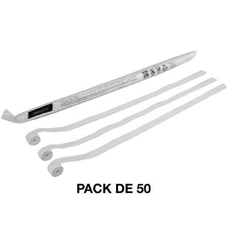 MAGIC FX Streamers papier Blanc 10 m x 1,5 cm (Pack de 50)