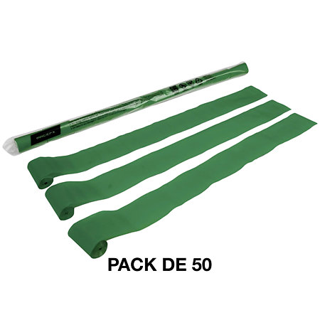 MAGIC FX Streamers papier Vert foncé 10 m x 5 cm (Pack de 50)