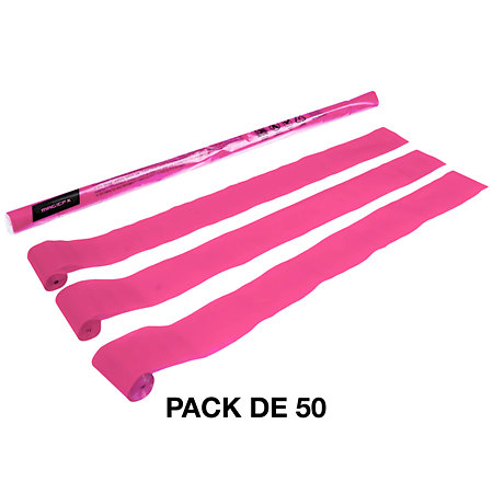 MAGIC FX Streamers papier Rose 10 m x 5 cm (Pack de 50)