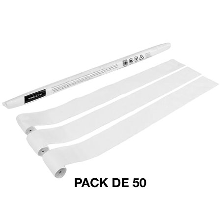 MAGIC FX Streamers papier Blanc 10 m x 5 cm (Pack de 50)