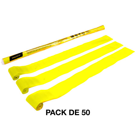MAGIC FX Streamers papier Jaune 10 m x 5 cm (Pack de 50)