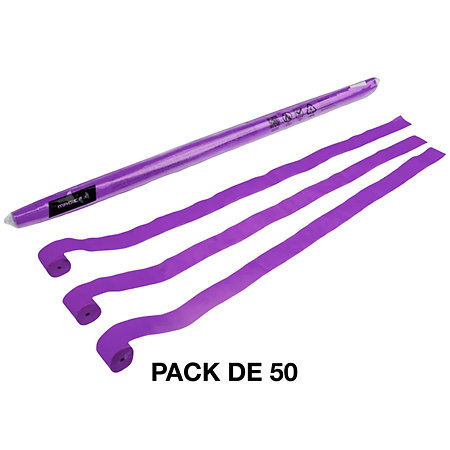 MAGIC FX Streamers papier Violet 10 m x 2,5 cm (Pack de 50)