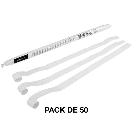MAGIC FX Streamers papier Blanc 10 m x 2,5 cm (Pack de 50)