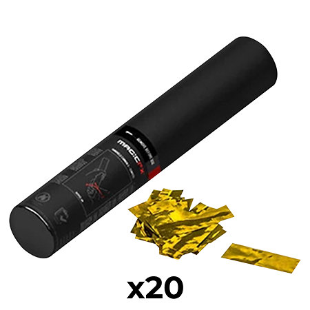 MAGIC FX Handheld Cannon Confetti Gold Metallic 28 cm (Pack de 20)