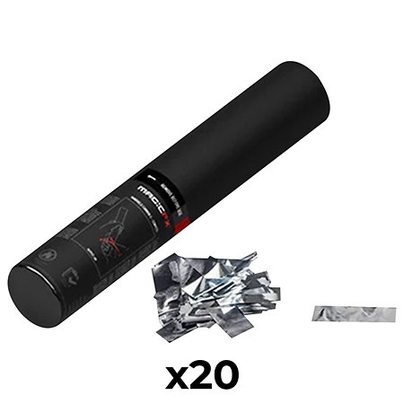MAGIC FX Handheld Cannon Confetti Silver Metallic 28 cm (Pack de 20)
