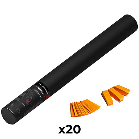 MAGIC FX Handheld Cannon Confetti Orange 50 cm (Pack de 20)