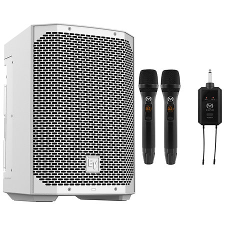 Pack Everse 8 White + 2 Micros main sans fil Mac Mah Electro-Voice