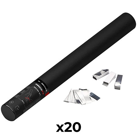 MAGIC FX Handheld Cannon Confetti Blanc/argent 50 cm (Pack de 20)