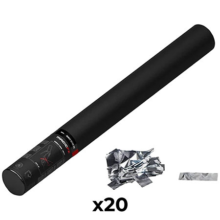 MAGIC FX Handheld Cannon Confetti Silver Metallic 50 cm (Pack de 20)