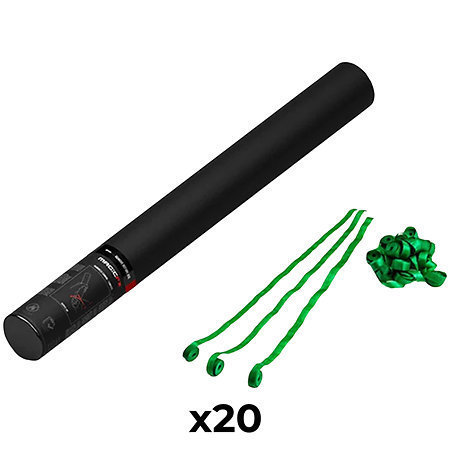 MAGIC FX Handheld Cannon Streamers Vert foncé 50 cm (Pack de 20)