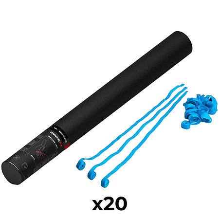 MAGIC FX Handheld Cannon Streamers Bleu clair 50 cm (Pack de 20)