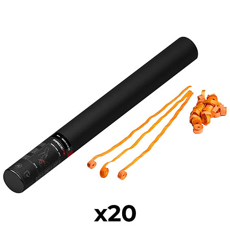 MAGIC FX Handheld Cannon Streamers Orange 50 cm (Pack de 20)