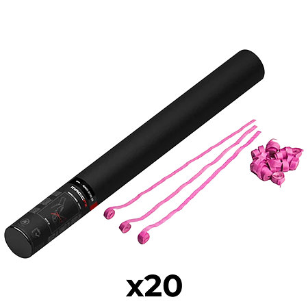 MAGIC FX Handheld Cannon Streamers Rose 50 cm (Pack de 20)