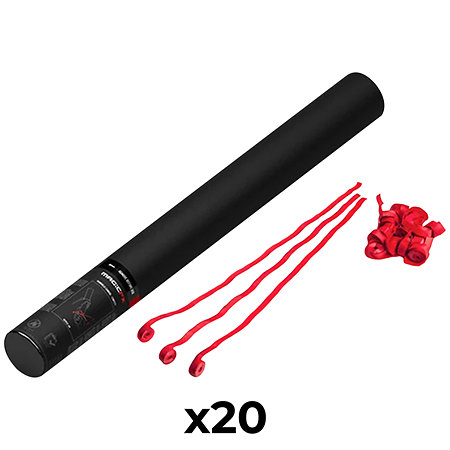 MAGIC FX Handheld Cannon Streamers Rouge 50 cm (Pack de 20)