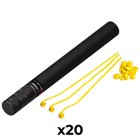 MAGIC FX Handheld Cannon Streamers Jaune 50 cm (Pack de 20)