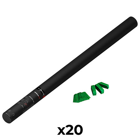 MAGIC FX Handheld Cannon Confetti Vert foncé 80 cm (Pack de 20)