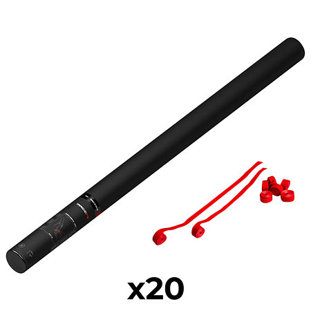 MAGIC FX Handheld Cannon Confetti Rouge 80 cm (Pack de 20)