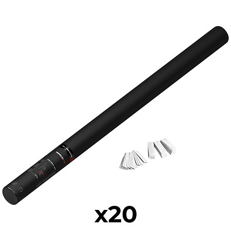 MAGIC FX Handheld Cannon Confetti Blanc 80 cm (Pack de 20)