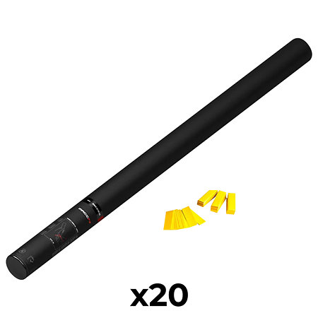 MAGIC FX Handheld Cannon Confetti Jaune 80 cm (Pack de 20)