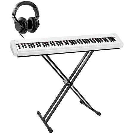 Pack PX-S1100 WE Privia White + casque + stand Casio