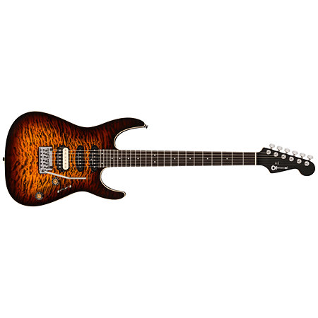 Charvel Pro-Mod Plus Dinky DK24 HSS EB QM Amber Tiger Eye