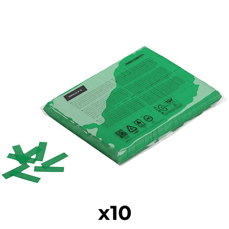 MAGIC FX Slowfall confetti rectangles Vert foncé 55 x 17 mm (Pack de 10)