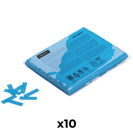 MAGIC FX Slowfall confetti rectangles Bleu clair 55 x 17 mm (Pack de 10)