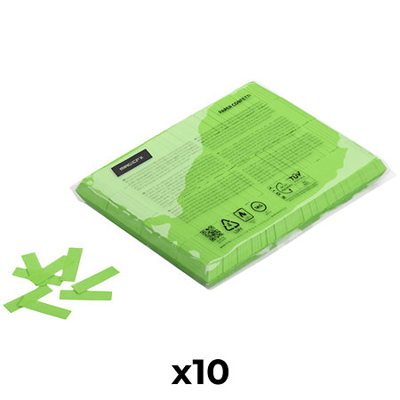 MAGIC FX Slowfall confetti rectangles Vert clair 55 x 17 mm (Pack de 10)
