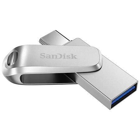 Ultra Dual Drive Luxe USB Type-C 128GB Argent Sandisk