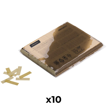 MAGIC FX Slowfall confetti rectangles Doré 55 x 17 mm (Pack de 10)