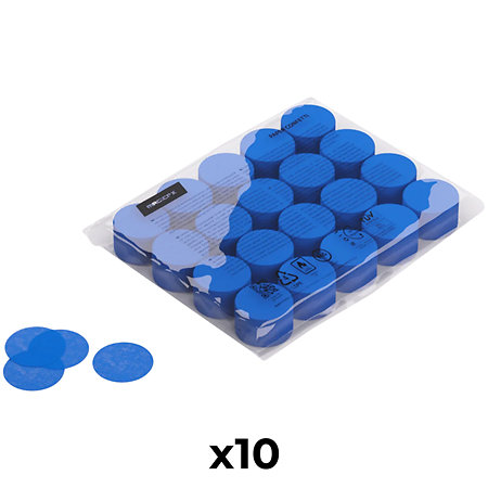 MAGIC FX Slowfall confetti rond papier bio Bleu foncé 55 mm (Pack de 10)